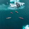 Kajaken in der Tasiusaq Bucht - die Bucht der Eisberge
