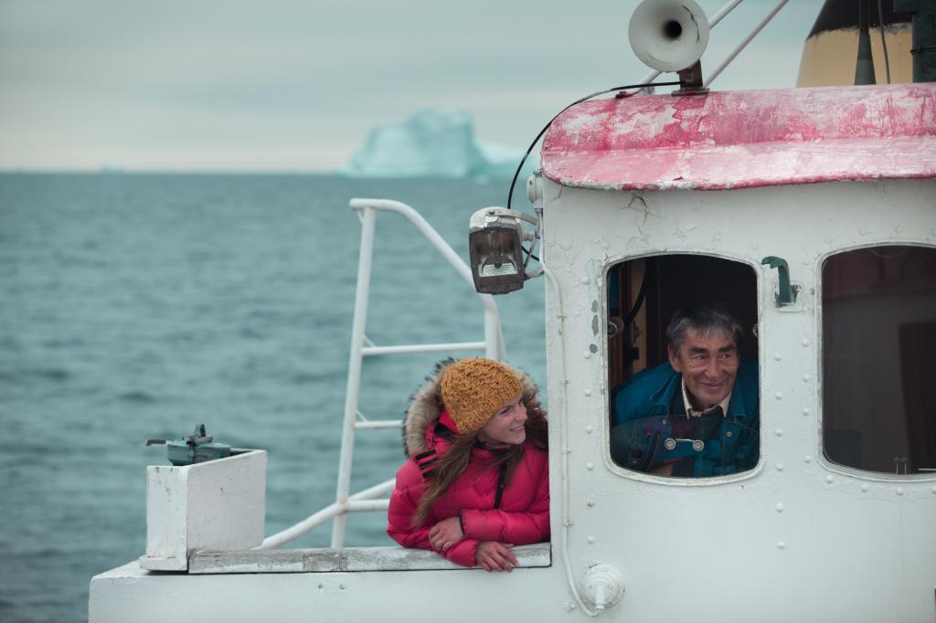 Searching for whales in Disko Bay Greenland
