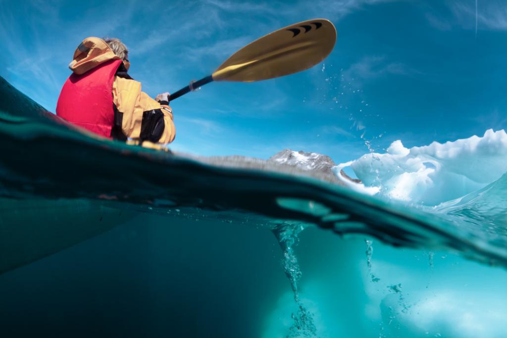 Paddle among icebergs - Kayaking in Greenland