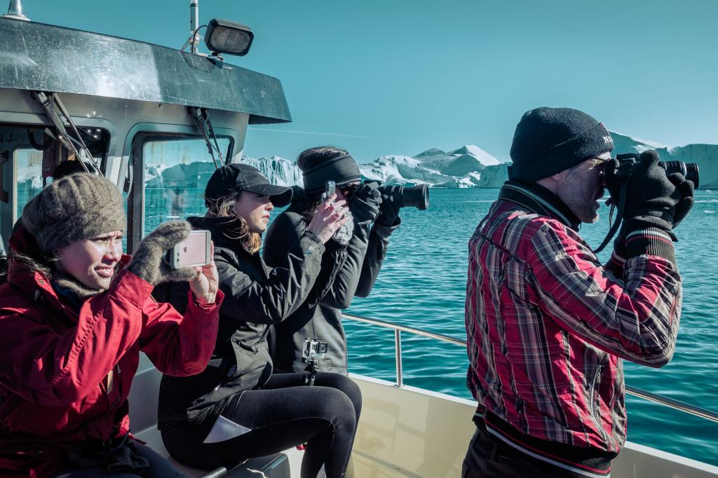 Whale watching in Disko Bay Greenland
