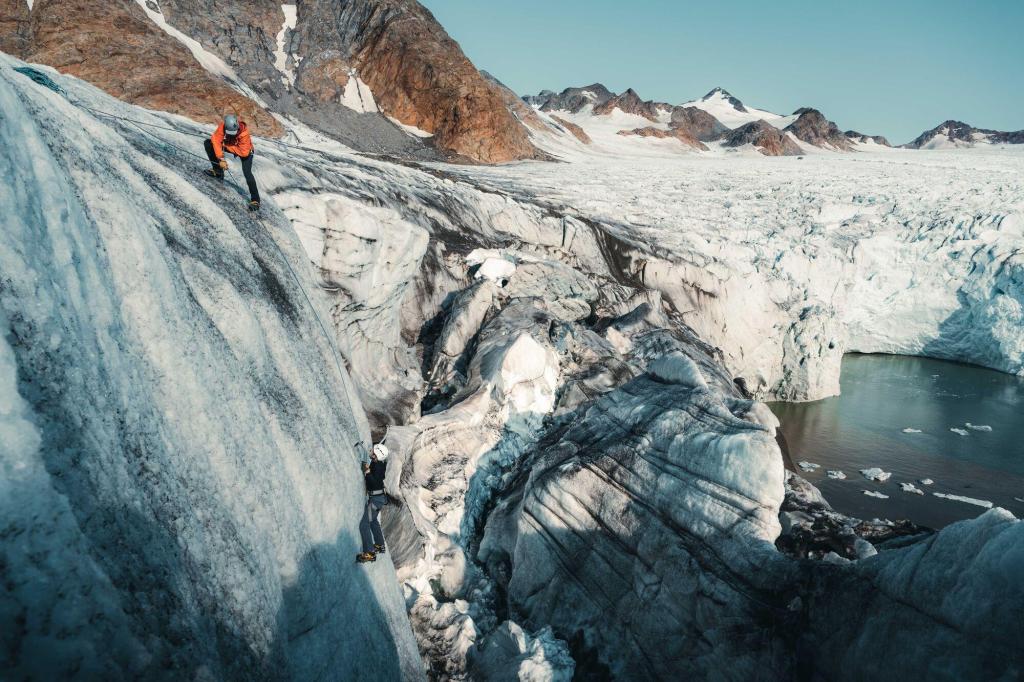Ice climbing in East Greenland